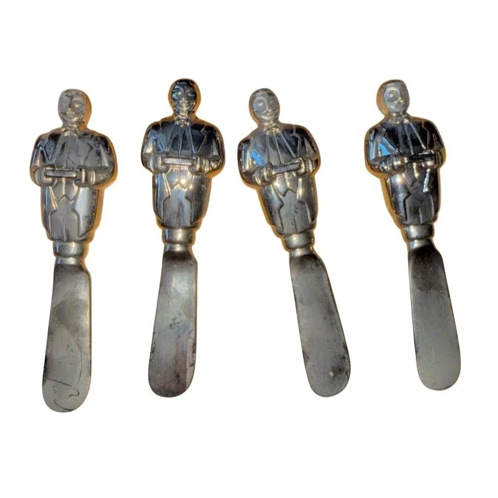 Lenox Butler's Pantry At Your Service Set of 4 Cheese Spreaders Silver plated